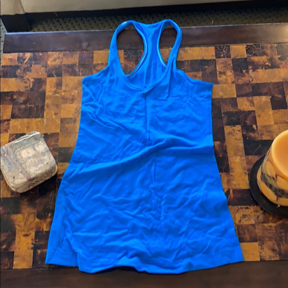 Blue lululemon tank top